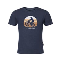 AROMATICO "BIKER" dětské triko s kávovou viskózou tm.modrá