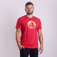 BARBAR "BIKER" pánské triko s bambusem červená