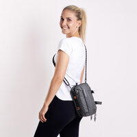 BOTTLE BAG multifunkční taška na lahev tm.šedá