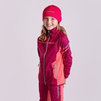 COOLIO JKT dětská softshellová bunda vínová/růžová