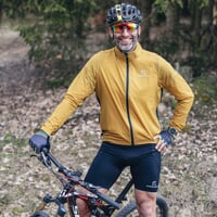 DRAFTIN pánská cyklistická větrovka písková/černá