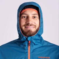 ELITE MAN pánská multifunkční bunda petrol/oranžová