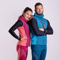 FANTOMA VEST dámská hybridní vesta vínová/růžová