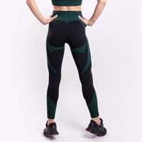 GEMA LEGGINS dámské bezešvé legíny černá/zelená