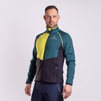 GLACIER  pánská funkční sportovní mikina zelená/žlutá/černá