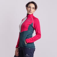 GLACIERA dámská funkční sportovní mikina fuchsie/bílá/zelená