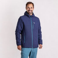HERMES reversible men's jacket with merino blackened blue/petrol