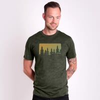 HRUTUR "FOREST" pánské merino triko khaki melír