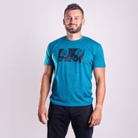 HRUTUR "STEP" pánské merino triko zelený melír