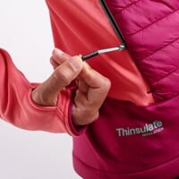 HYBERNIA women's hybrid jacket wine red/pimk