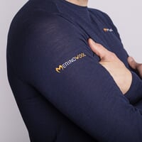 MA NDR 125 pánské merino triko s dlouhým rukávem černo-modrá