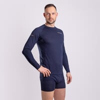 MA NDR 125 pánské merino triko s dlouhým rukávem černo-modrá