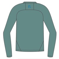 MA NDR 125 pánské merino triko s dlouhým rukávem zeleno-modrá