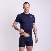 MA SKN 125 pánské merino boxerky černo-modrá
