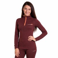 MB TRZZ ladie's functional long-sleeved T-shirt plum/apricot