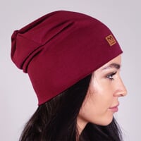 MW FREEBEANIE merino čepice švestkový melír