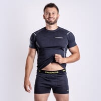 MW SKN 170 pánské merino boxerky černý melír
