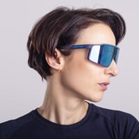 NITRO BLU-R NAV/BLU CASE sportovní sluneční brýle s polarizačními skly tm. modrá mat/sv. modrá