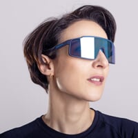 NITRO BLU-R NAV/BLU CASE sportovní sluneční brýle s polarizačními skly tm. modrá mat/sv. modrá
