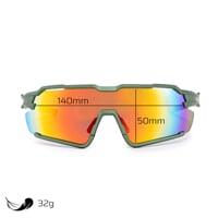PULSAR ORG-R KHK/ORG CASE sportovní sluneční brýle khaki mat/oranžová