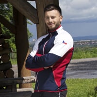 REPUBLIC pánská sportovní ČR mikina modrá/ bílá/ červená