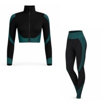 Set GEMA  CROP + GEMA LEGGINS černá