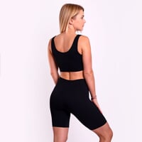 Set NOVA TOP sportovní podprsenka + NOVA SHORTS krátké legíny černá