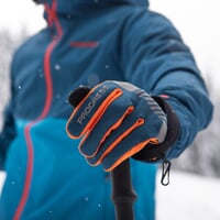 SNOWSPORT GLOVES zimní běžkařské rukavice tm.modrá/kari