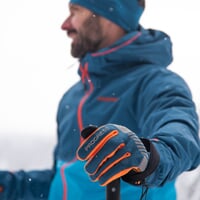 SNOWSPORT GLOVES zimní běžkařské rukavice tm.modrá/kari