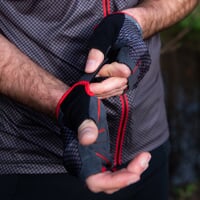 SOLAR MITTS cyklistické rukavice černá/červená
