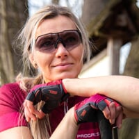 SOLARIA MITTS cyklistické rukavice vínová/růžová