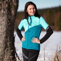 TERRITORIA women's full zip jacket black/mint/deep ocean