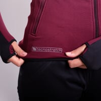 TERRITORIA women's full zip jacket black/plum