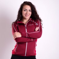 TISPA dámská funkční sportovní mikina černá/sv.modré prošití