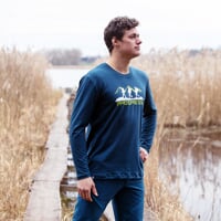 VANDAL "TRACK MAN" pánské triko s dlouhým rukávem s bambusem petrol