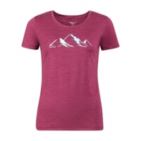 VINKA "MOUNTAINS" women's merino T-shirt red violet